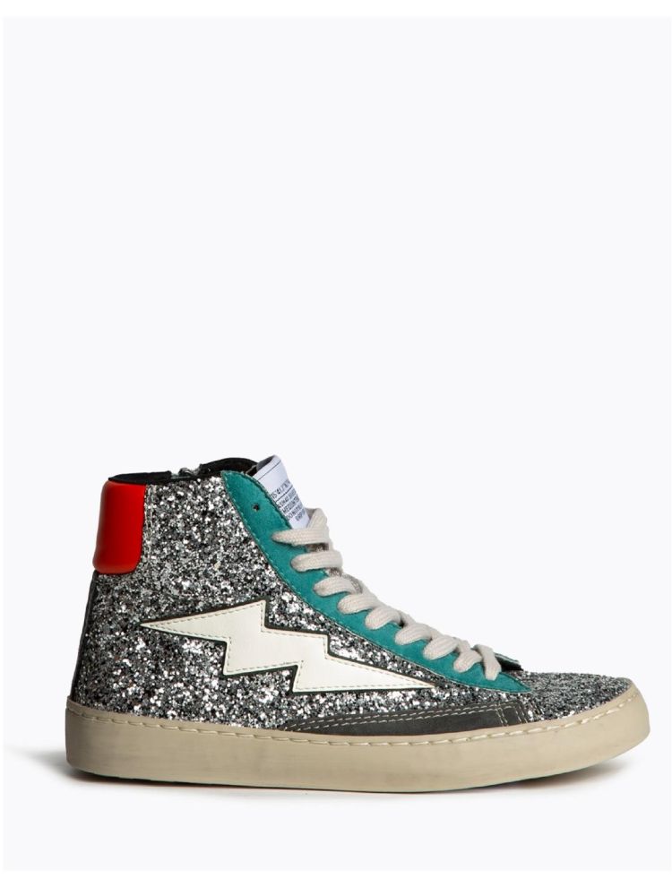 Deportivos Altos Mujer Corina M5506 Rayo Glitter