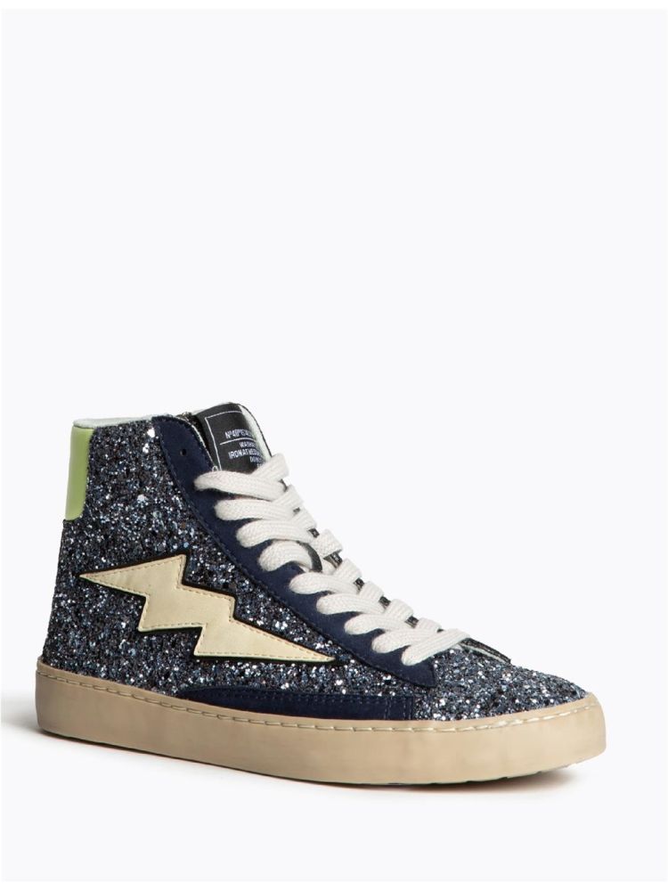 Deportivos Altos Mujer Corina M5506 Rayo Glitter 2