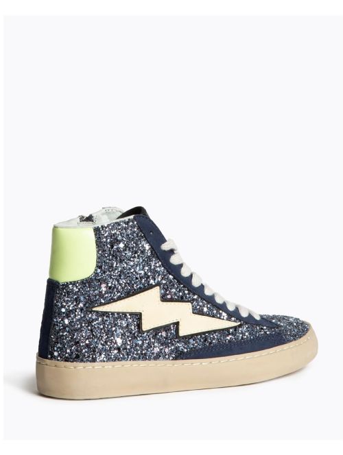 Deportivos Altos Mujer Corina M5506 Rayo Glitter