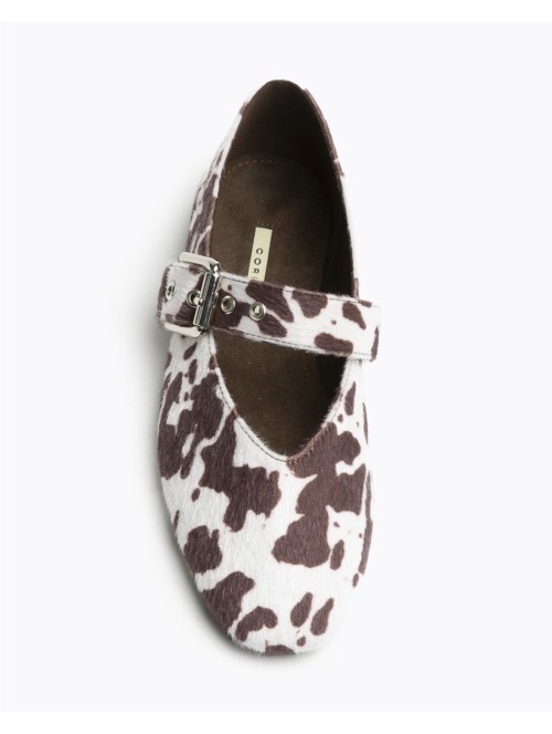 Mary Jane Corina Terciopelo | Zapatos Planos Mujer