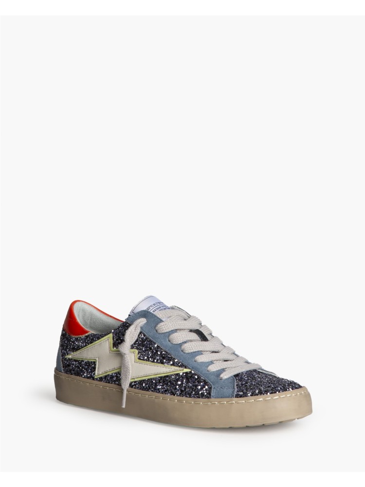 Corina M6022 sneakers retro con rayo y brillo 2