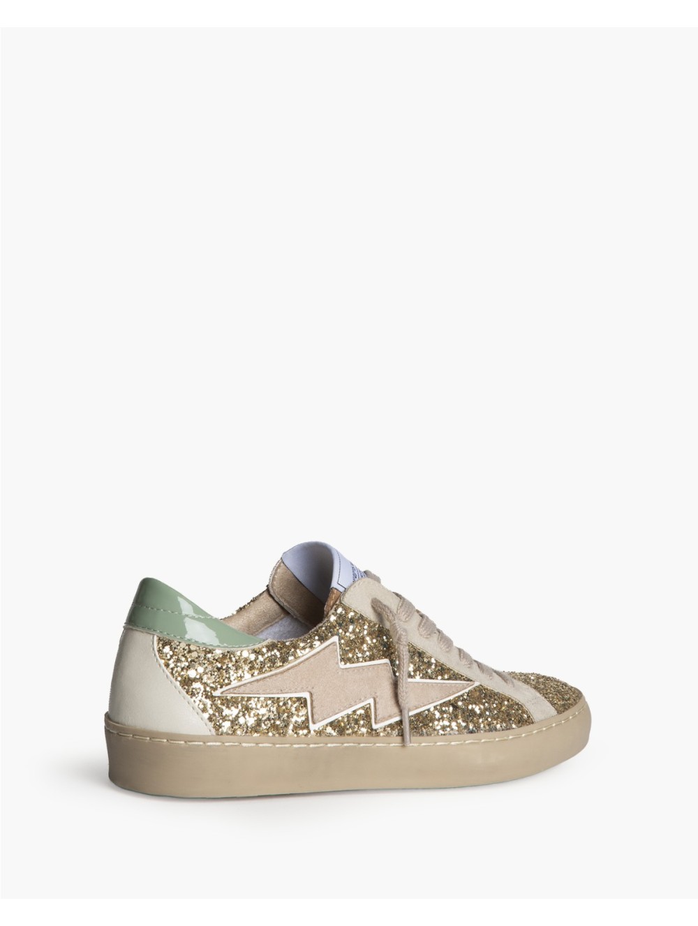 Corina M6022 sneakers retro con rayo y brillo