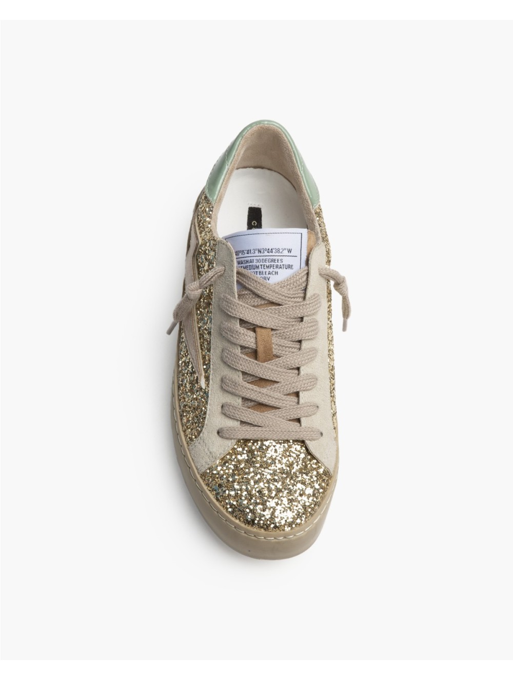 Corina M6022 sneakers retro con rayo y brillo