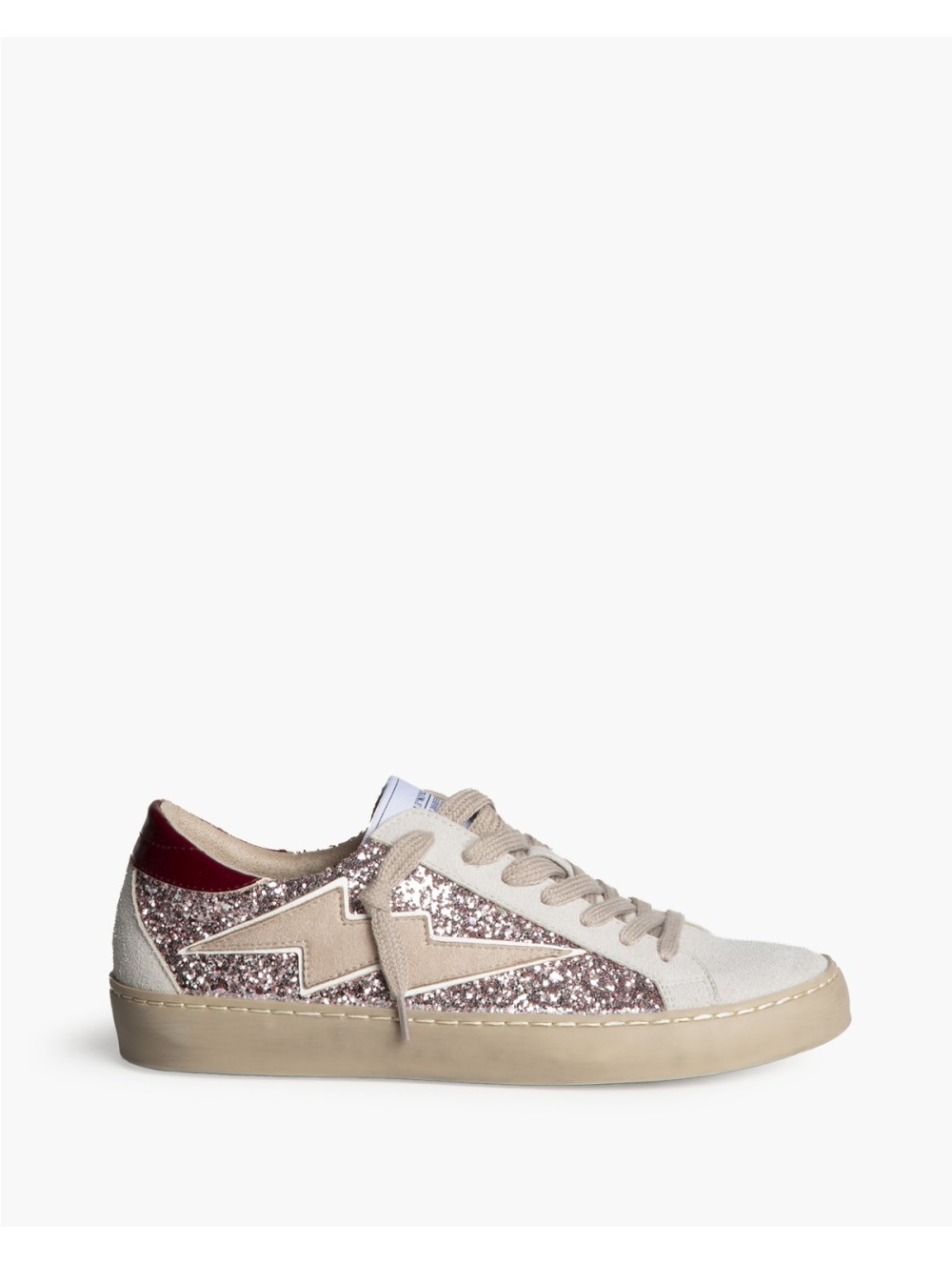 Corina M6022 sneakers retro con rayo y brillo