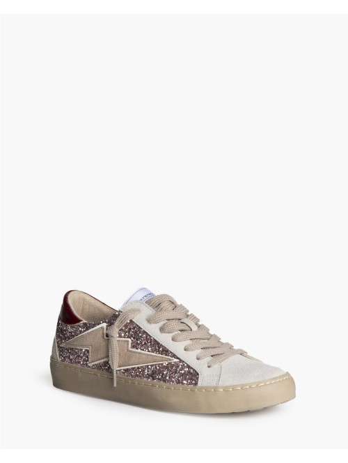 Corina M6022 sneakers retro con rayo y brillo