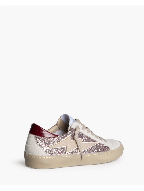 Corina M6022 sneakers retro con rayo y brillo