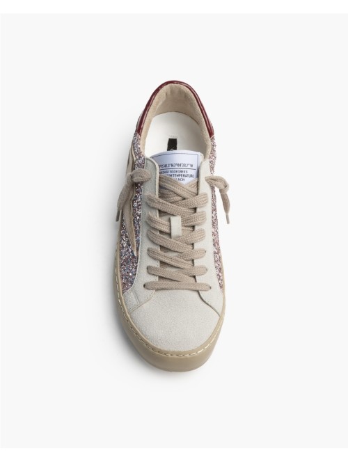 Corina M6022 sneakers retro con rayo y brillo