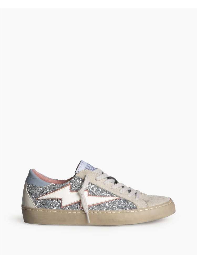 Corina M6022 sneakers retro con rayo y brillo