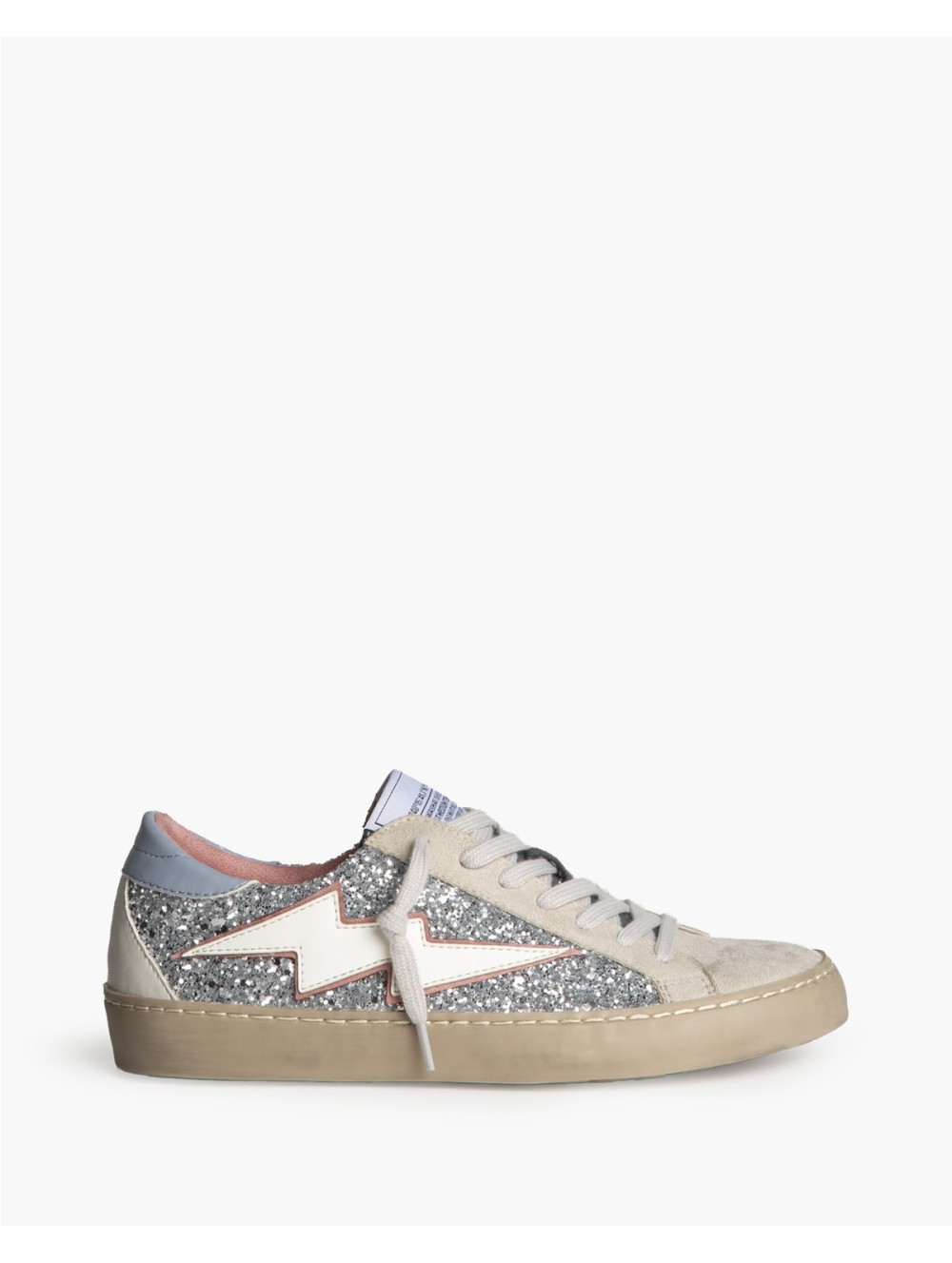 Corina M6022 sneakers retro con rayo y brillo