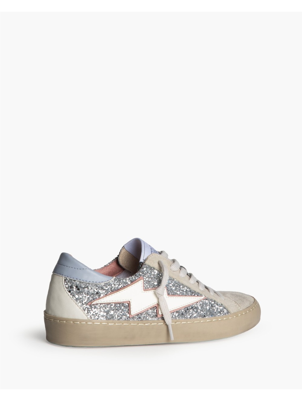 Corina M6022 sneakers retro con rayo y brillo