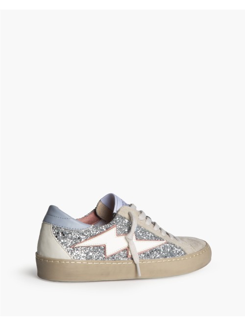 Corina M6022 sneakers retro con rayo y brillo