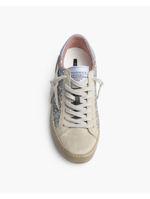 Corina M6022 sneakers retro con rayo y brillo