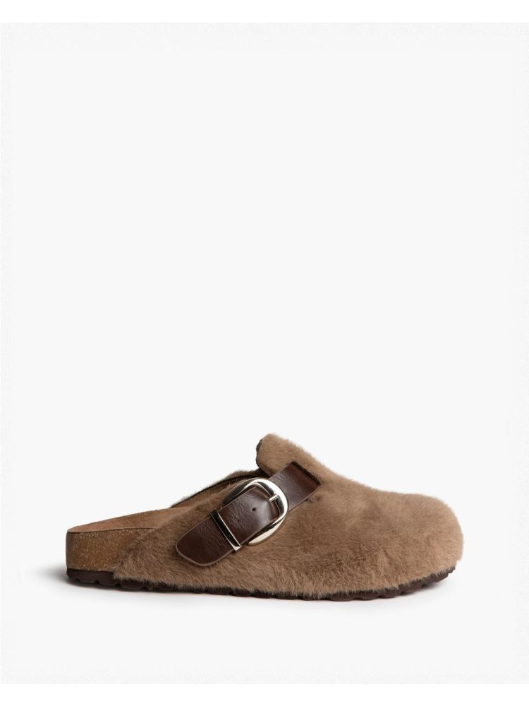 Mules Mujer Corina M6611 con Pelo y Hebilla 2