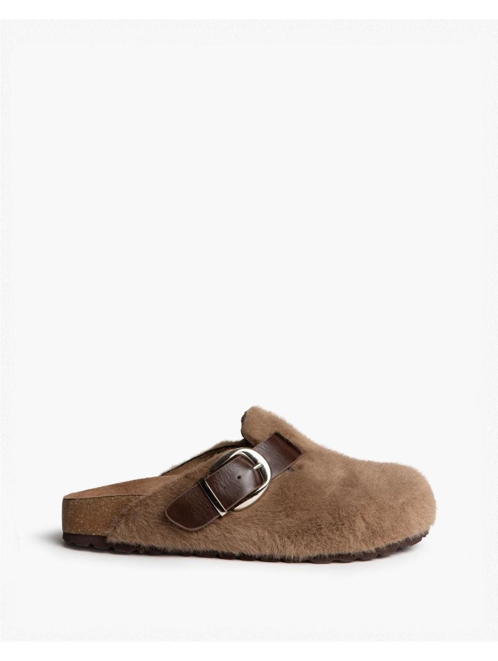 Mules Mujer Corina M6611 con Pelo y Hebilla